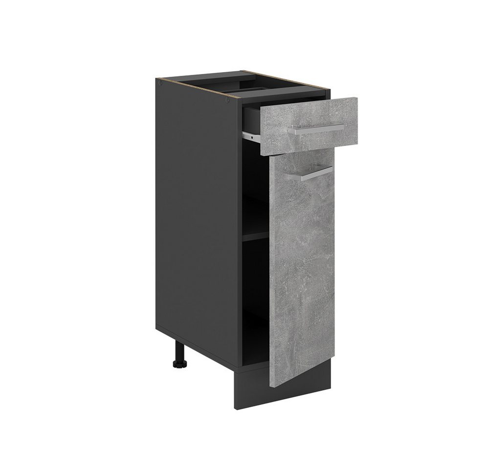 Vicco Unterschrank R-Line, Beton/Anthrazit, 30 cm ohne Arbeitsplatte (1-St) – Bild 4 von 4