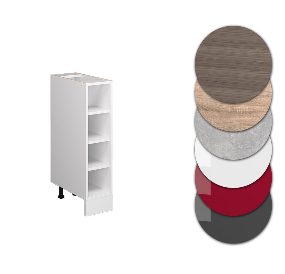 Vicco Unterschrank R-Line, Weiß/Weiß, 20 cm ohne Arbeitsplatte (1-St) – Bild 4 von 5