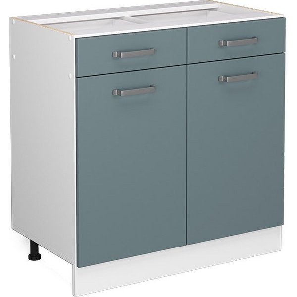Vicco Unterschrank R-Line, Blau-Grau/Weiß, 80 cm, ohne Arbeitsplatte (1-St)