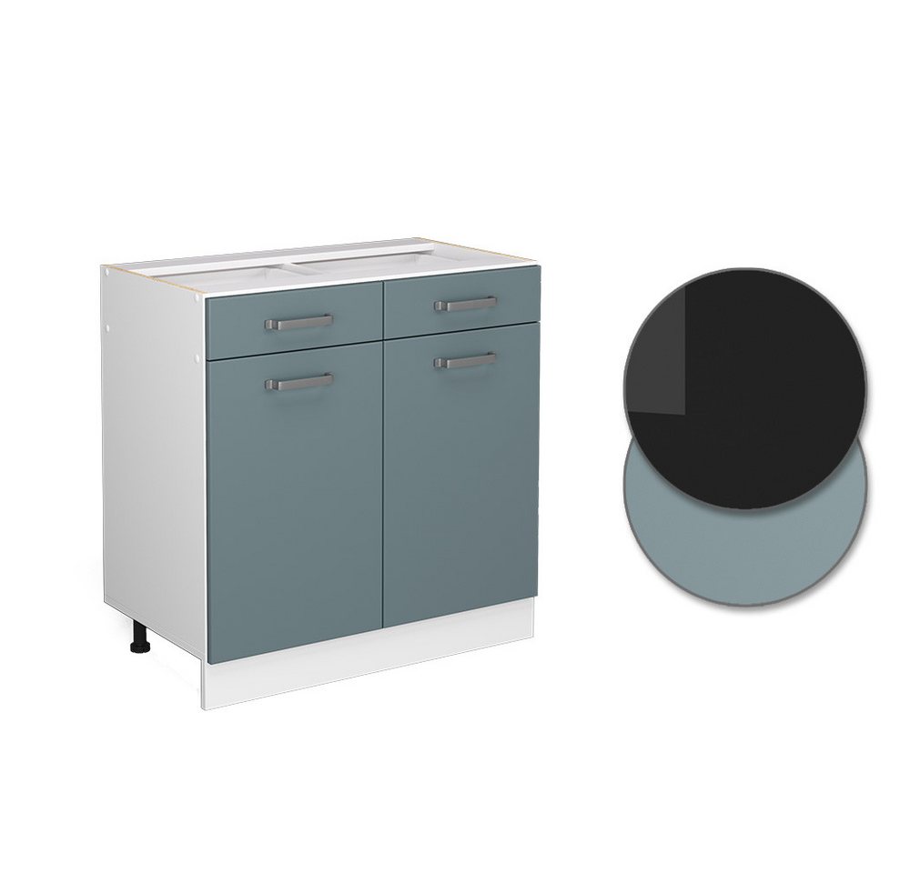 Vicco Unterschrank R-Line, Blau-Grau/Weiß, 80 cm, ohne Arbeitsplatte (1-St) – Bild 5 von 5