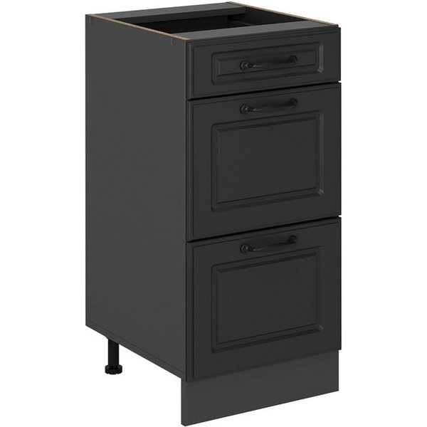 Vicco Unterschrank R-Line, Anthrazit Landhaus/Anthrazit, 40 cm mit Schubladen, ohne Ar... (1-St)