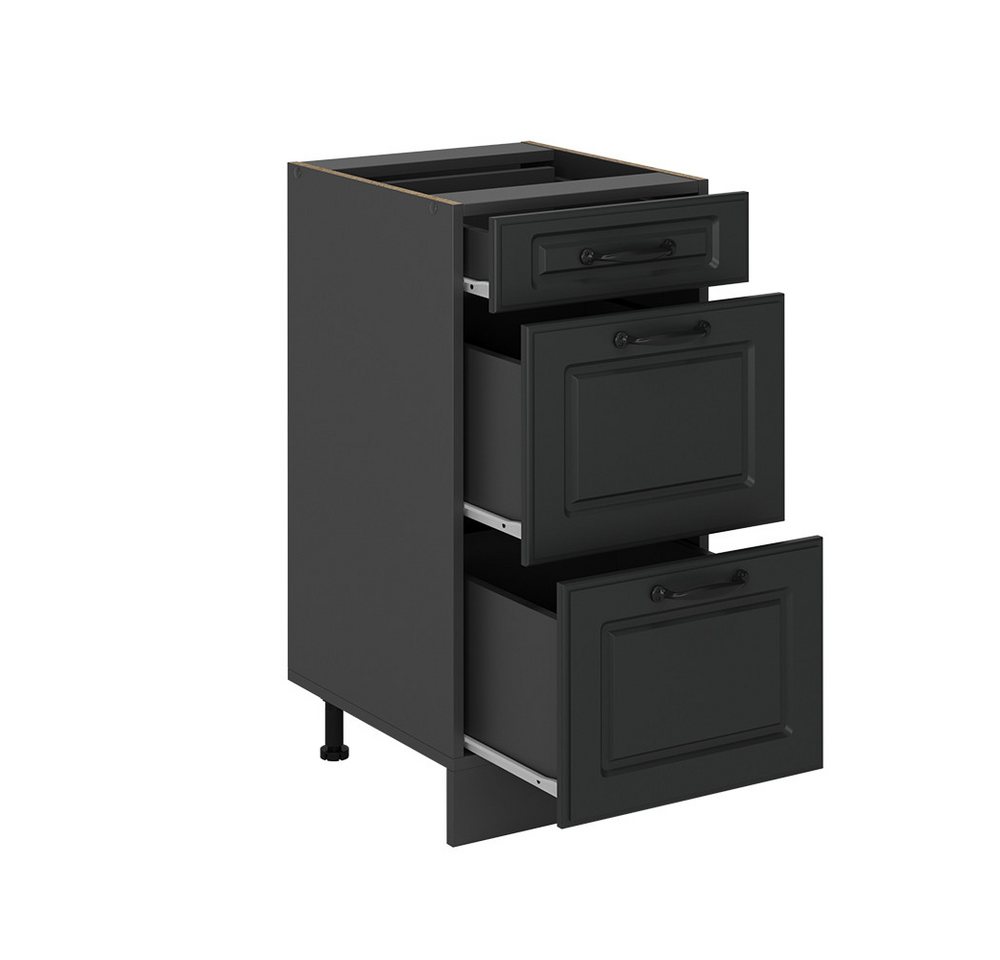 Vicco Unterschrank R-Line, Anthrazit Landhaus/Anthrazit, 40 cm mit Schubladen, ohne Ar... (1-St) – Bild 4 von 4