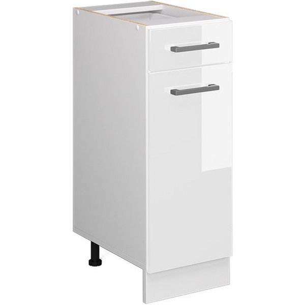 Vicco Unterschrank R-Line, Weiß Hochglanz/Weiß, 30 cm ohne Arbeitsplatte (1-St)