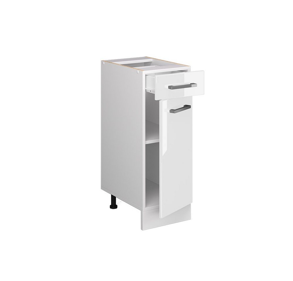 Vicco Unterschrank R-Line, Weiß Hochglanz/Weiß, 30 cm ohne Arbeitsplatte (1-St) – Bild 4 von 5