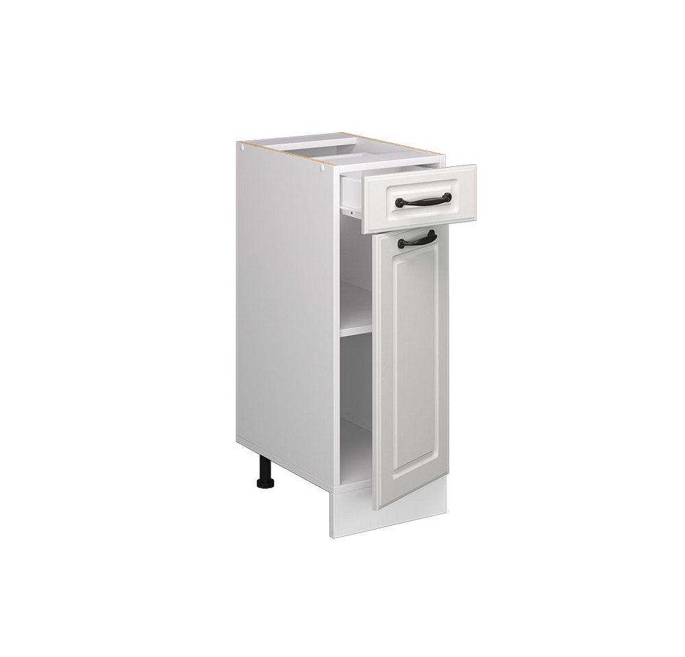 Vicco Unterschrank R-Line, Weiß Landhaus/Weiß, 30 cm ohne Arbeitsplatte (1-St) – Bild 4 von 5