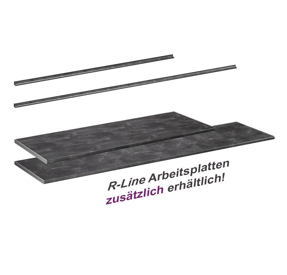 Vicco Unterschrank R-Line, Anthrazit, 240 cm (1-St) – Bild 4 von 4