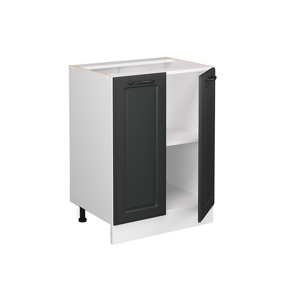 Vicco Unterschrank R-Line, Anthrazit Landhaus/Weiß, 60 cm ohne Arbeitsplatte (1-St) – Bild 4 von 5