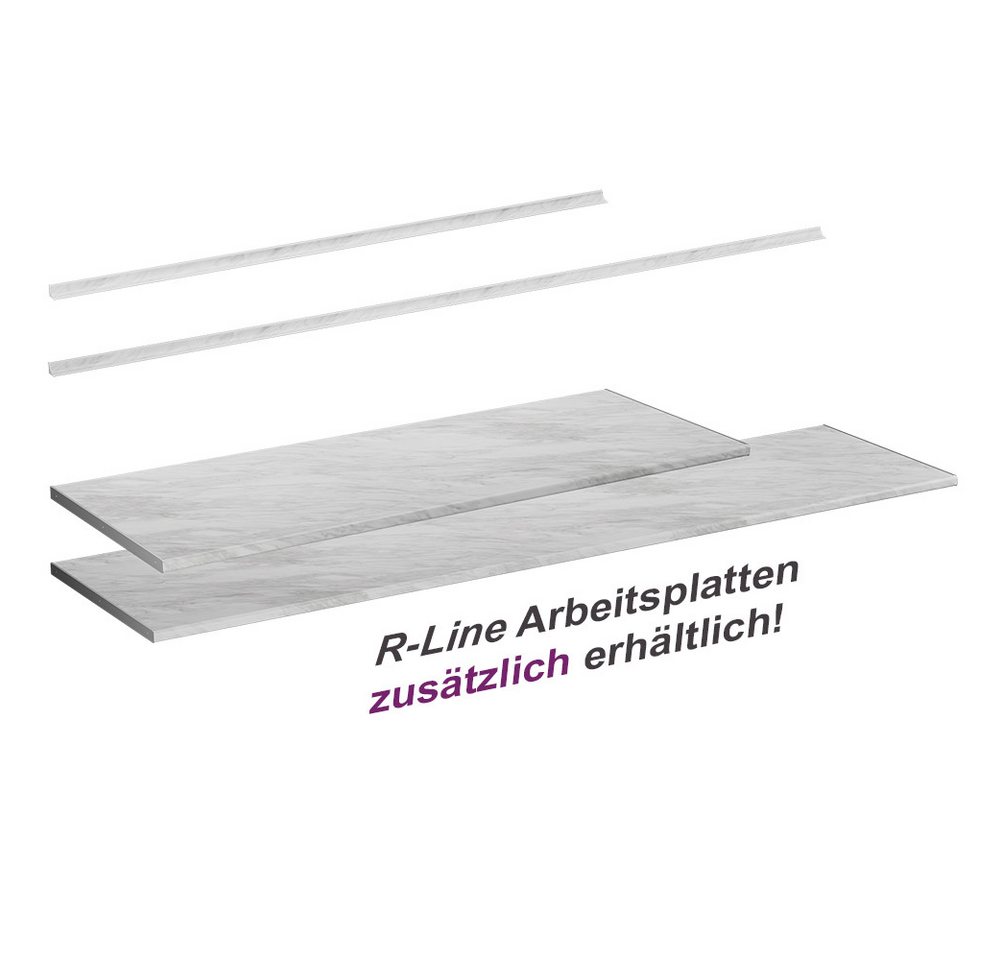 Vicco Unterschrank R-Line, Marmor Weiß, 160 cm (1-St) – Bild 4 von 4