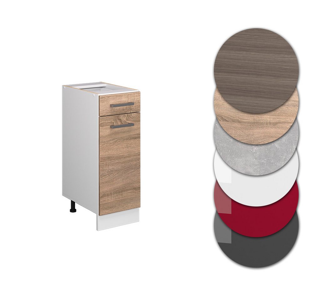 Vicco Unterschrank R-Line, Sonoma/Weiß, 30 cm ohne Arbeitsplatte (1-St) – Bild 5 von 5