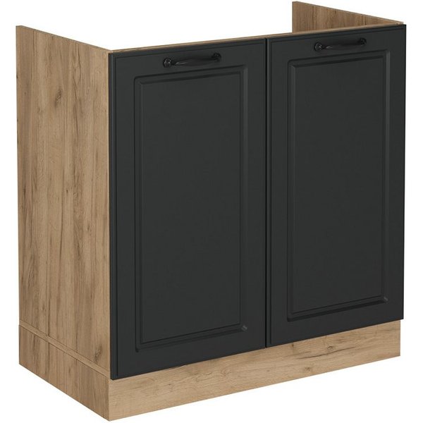 Vicco Unterschrank R-Line, Anthrazit Landhaus/Goldkraft Eiche, 80 cm ohne Arbeitsplatte (1-St)