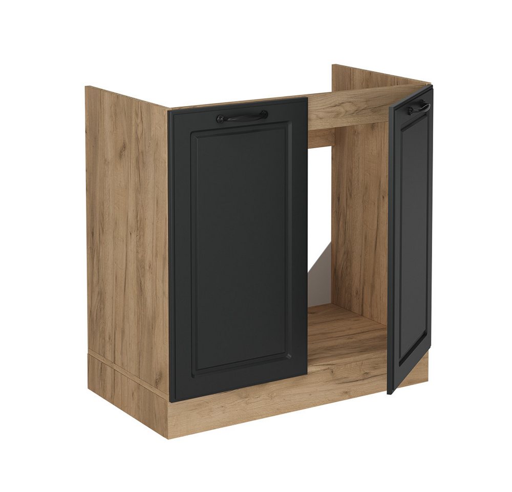 Vicco Unterschrank R-Line, Anthrazit Landhaus/Goldkraft Eiche, 80 cm ohne Arbeitsplatte (1-St) – Bild 4 von 4