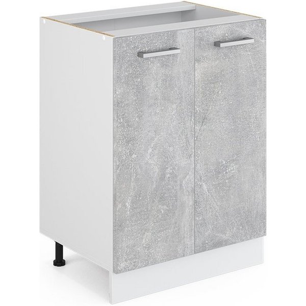 Vicco Unterschrank R-Line, Beton/Weiß, 60 cm ohne Arbeitsplatte (1-St)