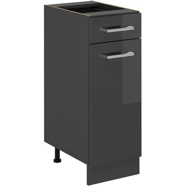 Vicco Unterschrank R-Line, Anthrazit Hochglanz/Anthrazit, 30 cm ohne Arbeitsplatte (1-St)