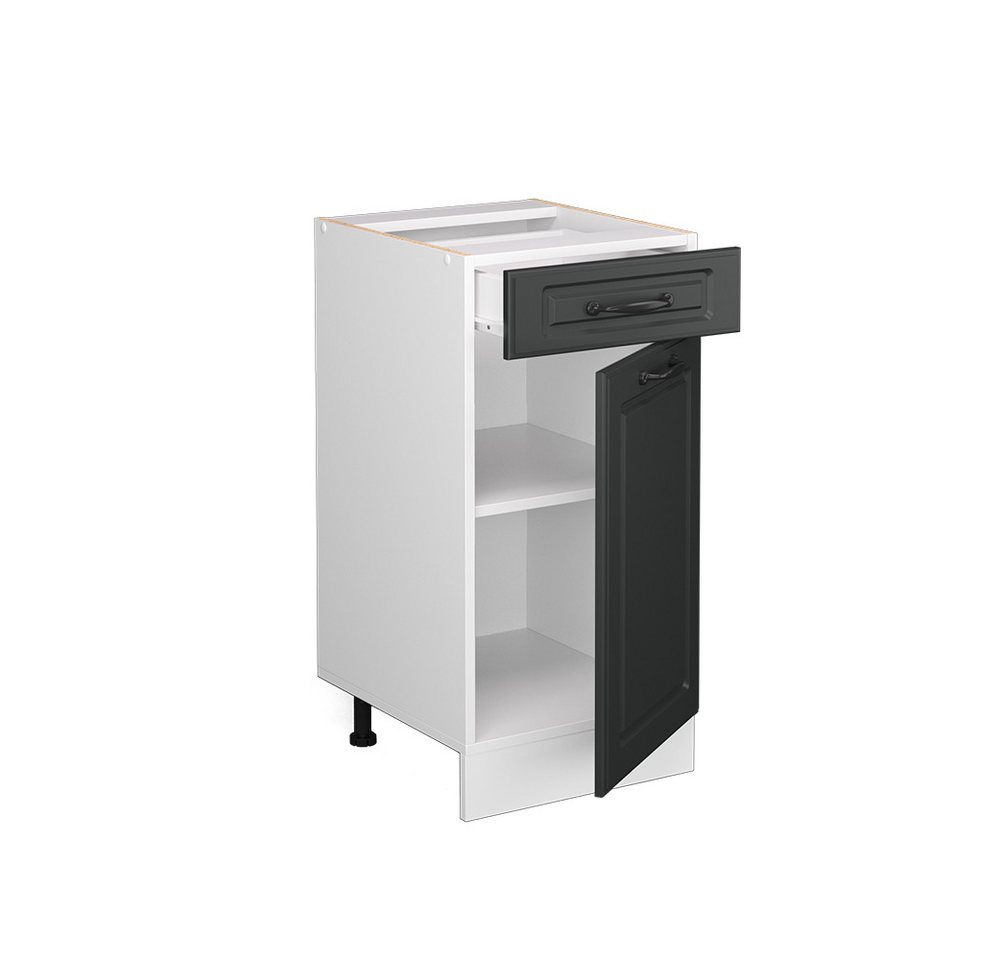 Vicco Unterschrank R-Line, Anthrazit Landhaus/Weiß, 40 cm ohne Arbeitsplatte (1-St) – Bild 4 von 5