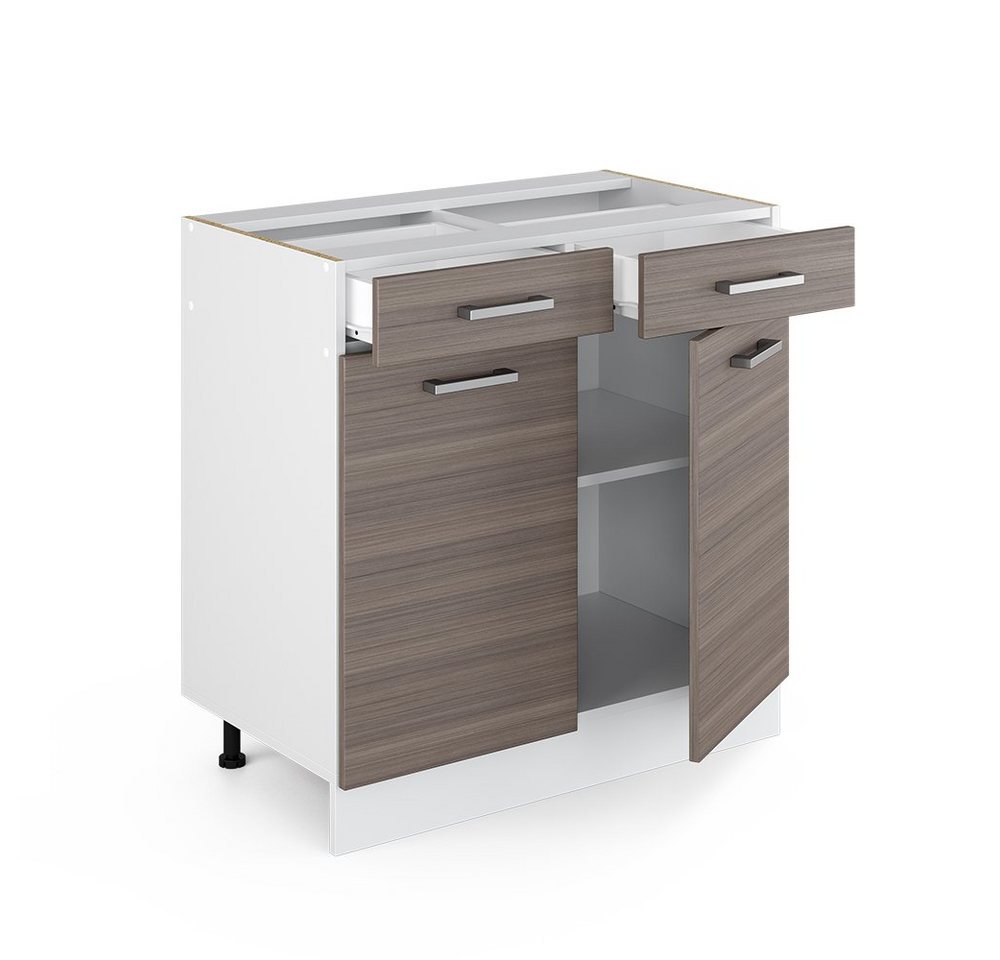Vicco Unterschrank R-Line, Edelgrau/Weiß, 80 cm ohne Arbeitsplatte (1-St) – Bild 4 von 5