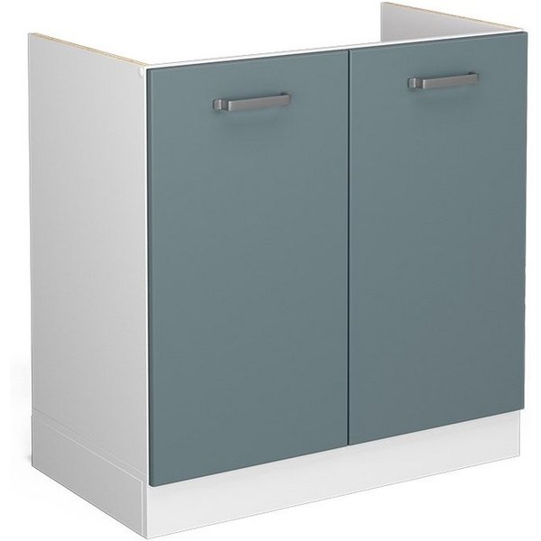 Vicco Unterschrank R-Line, Blau-Grau/Weiß, 80 cm ohne Arbeitsplatte (1-St)