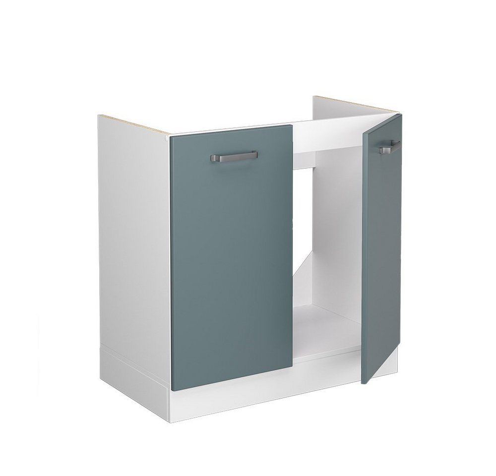Vicco Unterschrank R-Line, Blau-Grau/Weiß, 80 cm ohne Arbeitsplatte (1-St) – Bild 4 von 5