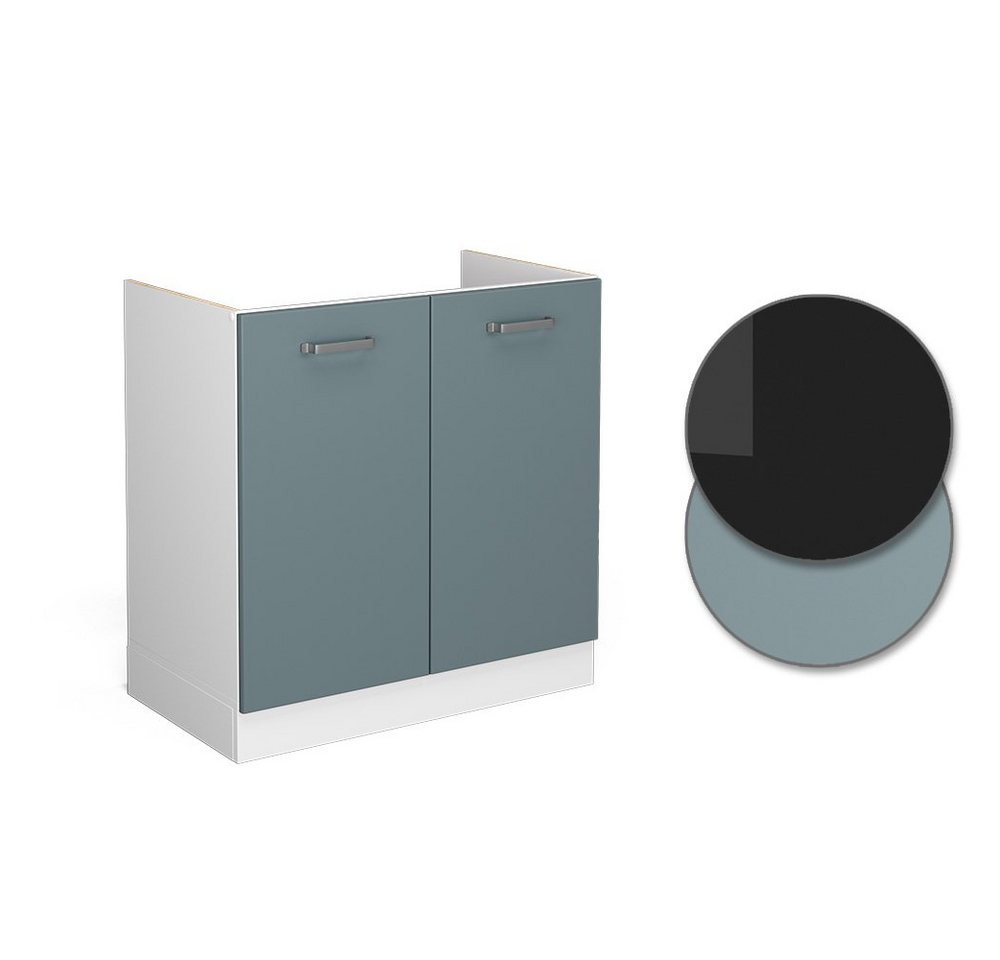 Vicco Unterschrank R-Line, Blau-Grau/Weiß, 80 cm ohne Arbeitsplatte (1-St) – Bild 5 von 5