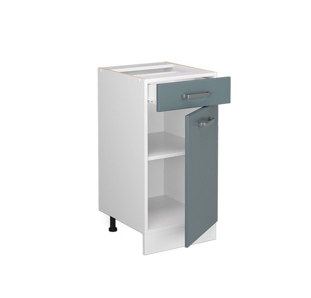 Vicco Unterschrank R-Line, Blau-Grau/Weiß, 40 cm ohne Arbeitsplatte (1-St) – Bild 4 von 5