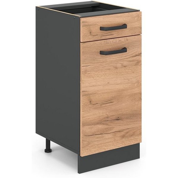 Vicco Unterschrank R-Line, Goldkraft Eiche/Anthrazit, 40 cm ohne Arbeitsplatte (1-St)