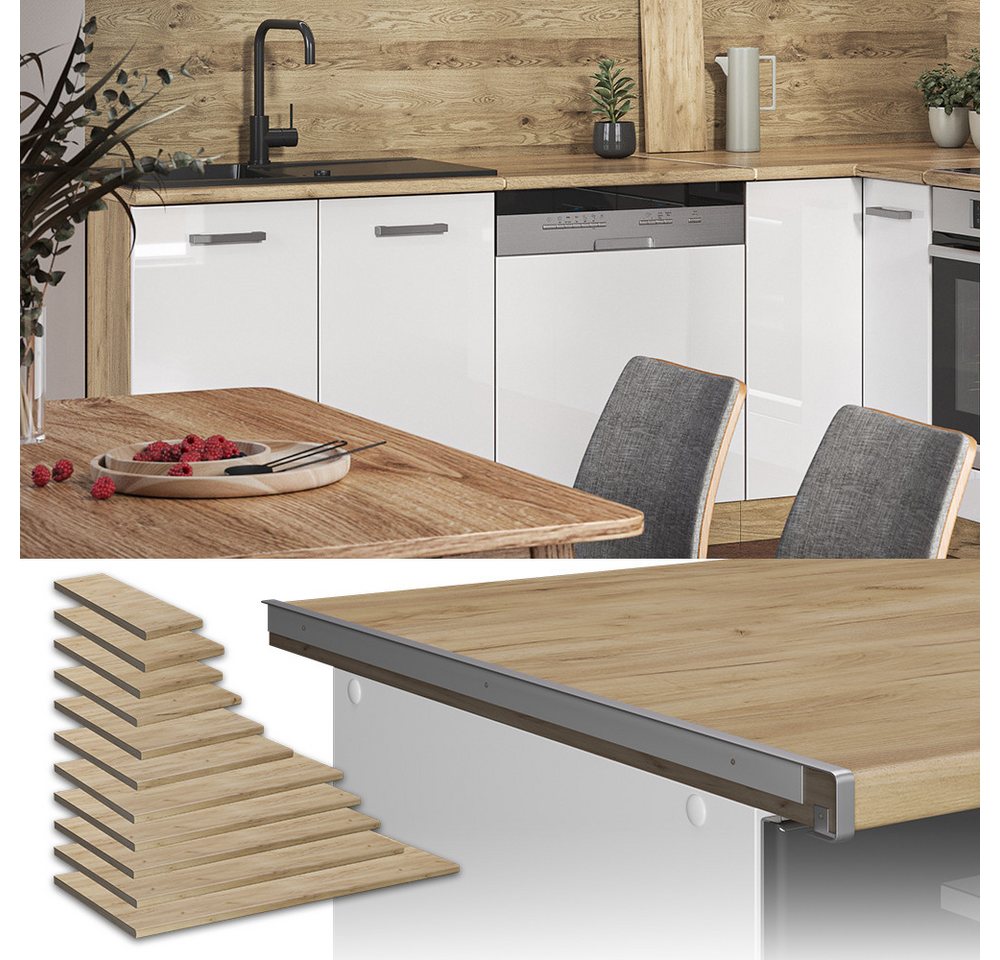 Vicco Unterschrank R-Line, Goldkraft Eiche, 80 cm (1-St) – Bild 2 von 4