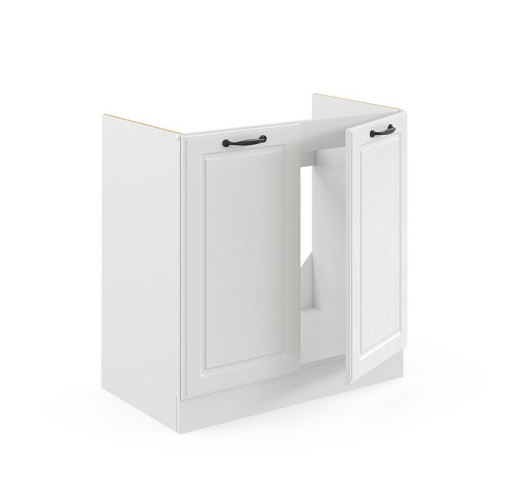 Vicco Unterschrank R-Line, Weiß Landhaus/Weiß, 80 cm ohne Arbeitsplatte (1-St) – Bild 4 von 5
