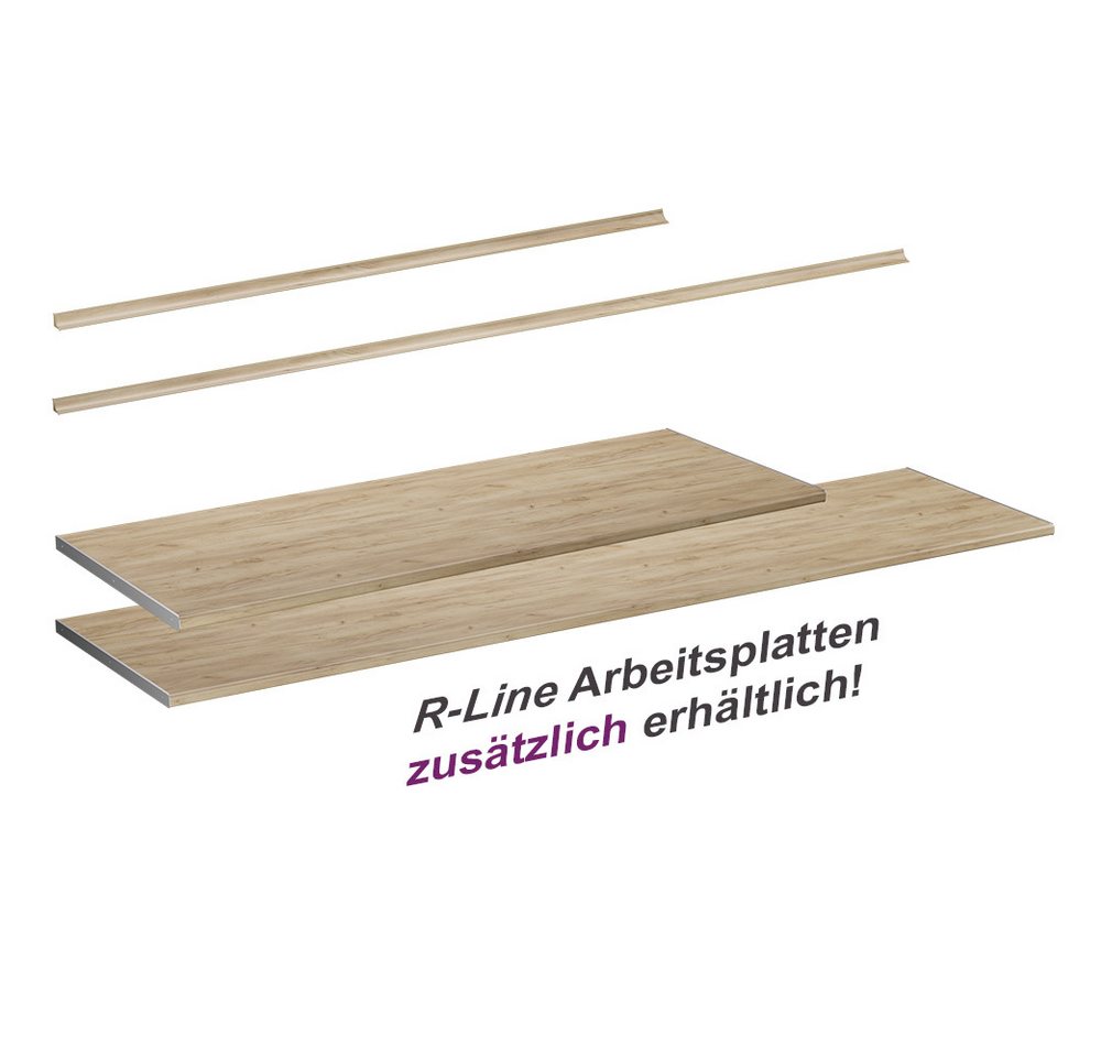 Vicco Unterschrank R-Line, Goldkraft Eiche, 160 cm (1-St) – Bild 4 von 4