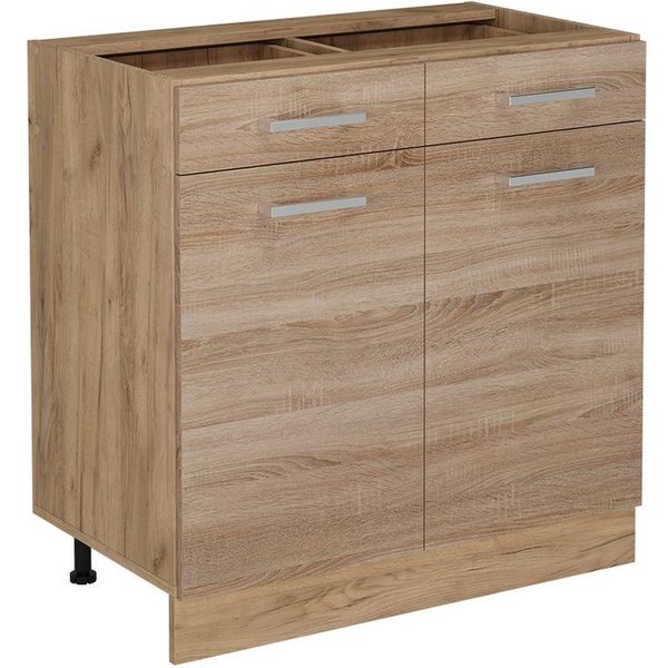 Vicco Unterschrank R-Line, Sonoma/Goldkraft Eiche, 80 cm ohne Arbeitsplatte (1-St)