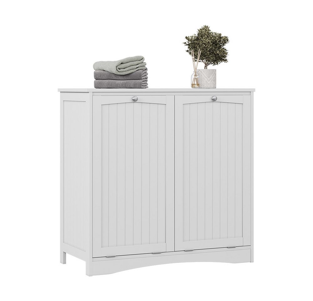 Vicco Wäscheschrank Bianco, Weiß, 83 x 80 cm mit 2 Wäschekörben (1-St) – Bild 5 von 5