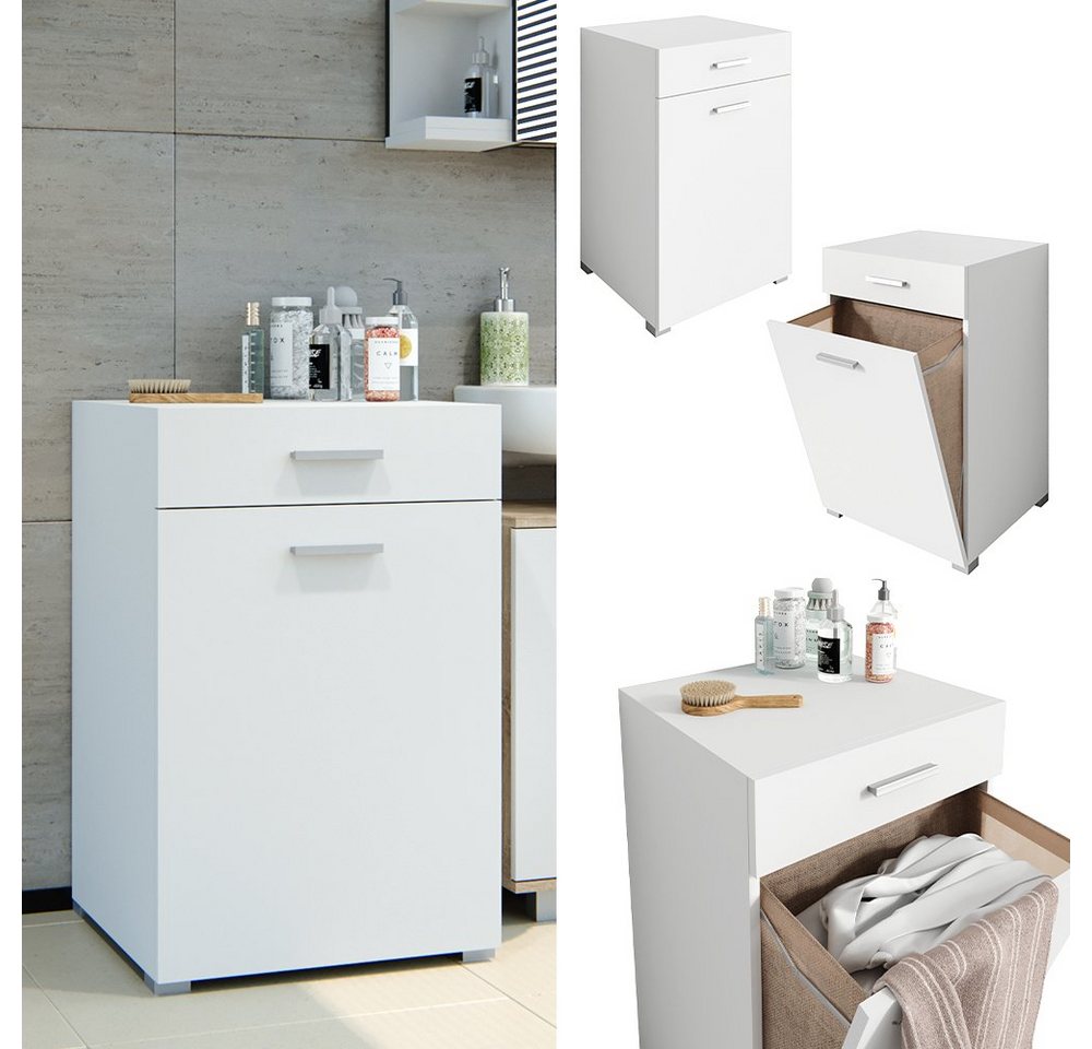 Vicco Wäscheschrank Matteo, Weiß, 50 x 78.5 cm (1-St) – Bild 2 von 5