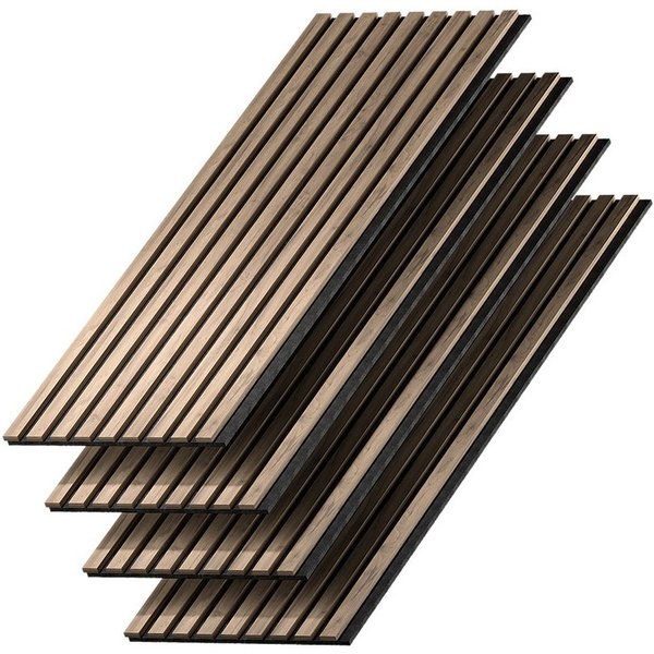 Vicco Wandpaneel Sonoa, Nussbaum, 4 Stück, (4-tlg)