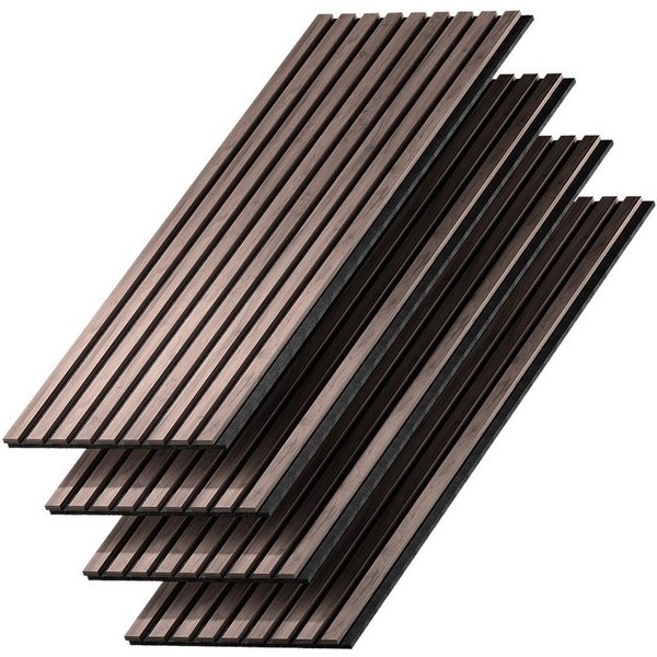 Vicco Wandpaneel Sonoa, Nussbaum/Braun, 4 Stück, (4-tlg)