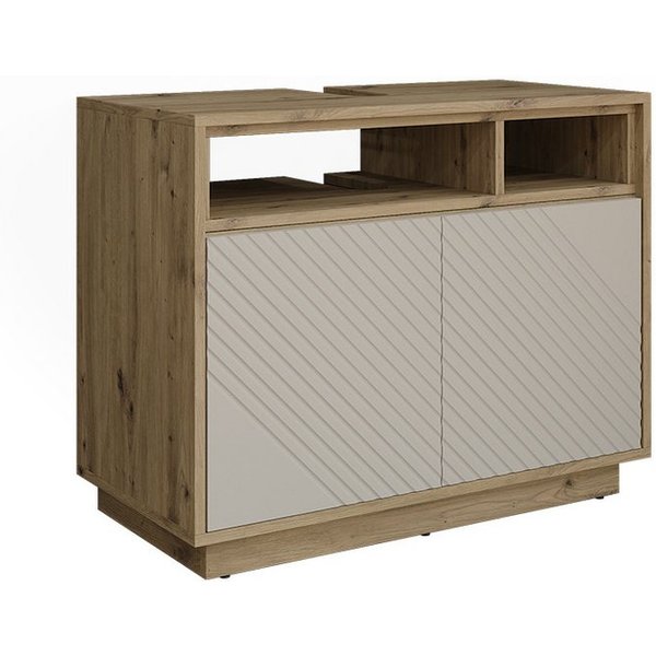 Vicco Waschbeckenunterschrank Beatrice, Cashmere/Artisan-Eiche, 80 x 64 cm mit 2 Türen (1-St)