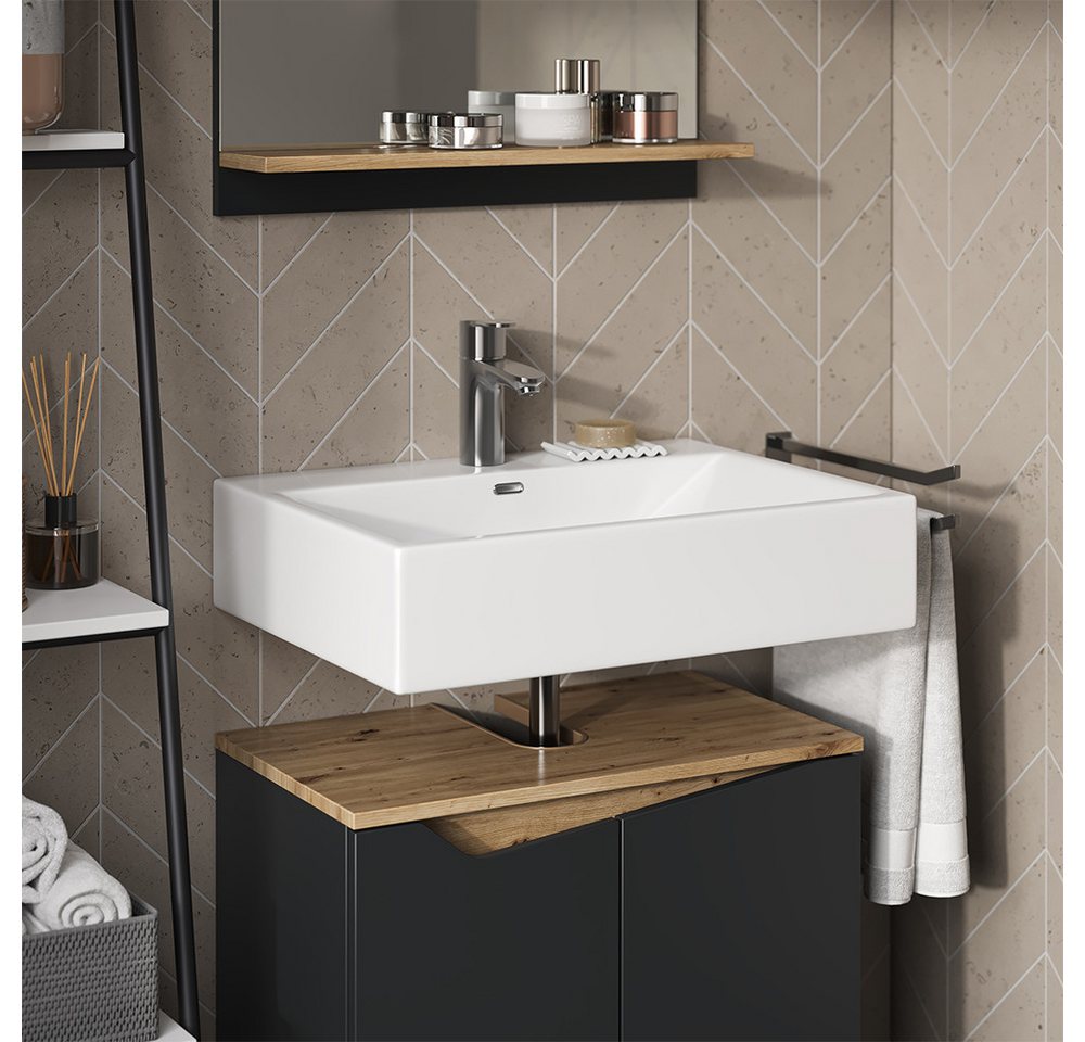 Vicco Waschbeckenunterschrank Marelle, Anthrazit/Artisan-Eiche, 60 x 57.5 cm mit 2 Türen (1-St) – Bild 5 von 5
