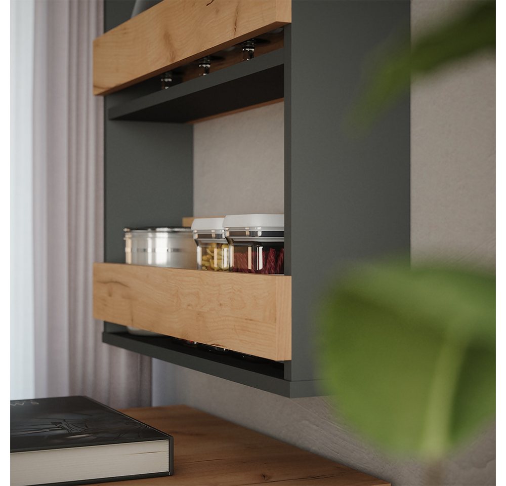 Vicco Weinregal Repose, Goldkraft Eiche/Anthrazit, 60 x 98 cm, 1-tlg. – Bild 5 von 5