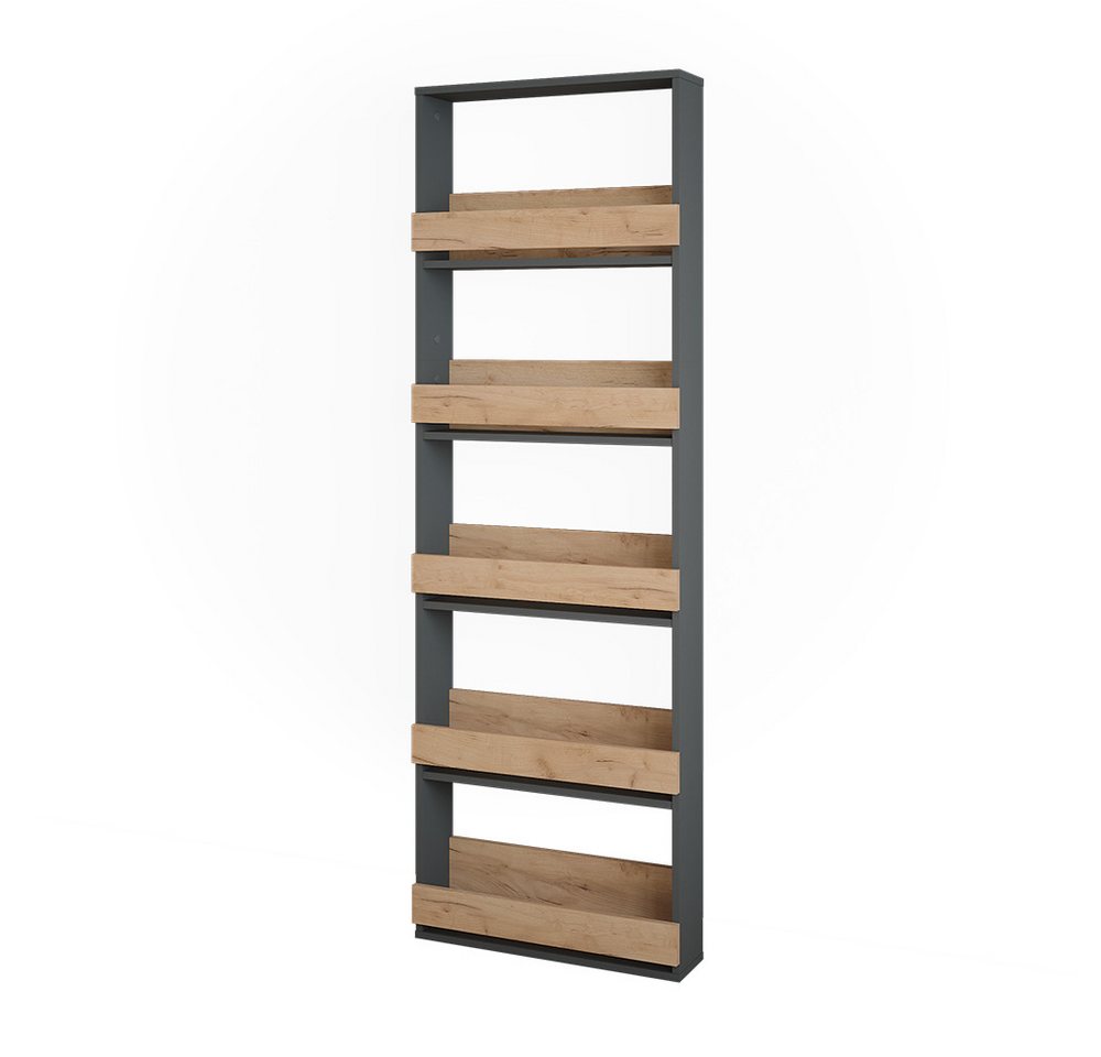 Vicco Weinregal Repose, Goldkraft Eiche/Anthrazit, 60 x 180 cm, 1-tlg. – Bild 2 von 5