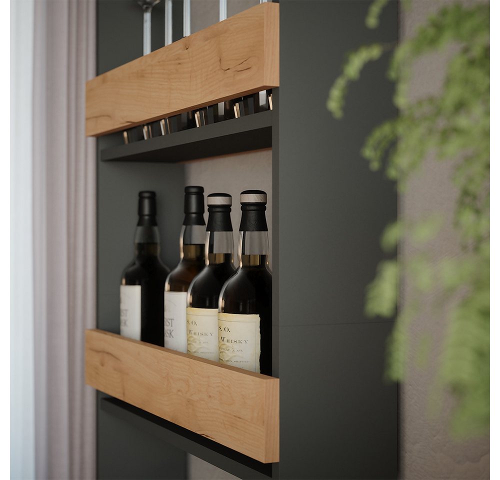 Vicco Weinregal Repose, Goldkraft Eiche/Anthrazit, 60 x 180 cm, 1-tlg. – Bild 5 von 5