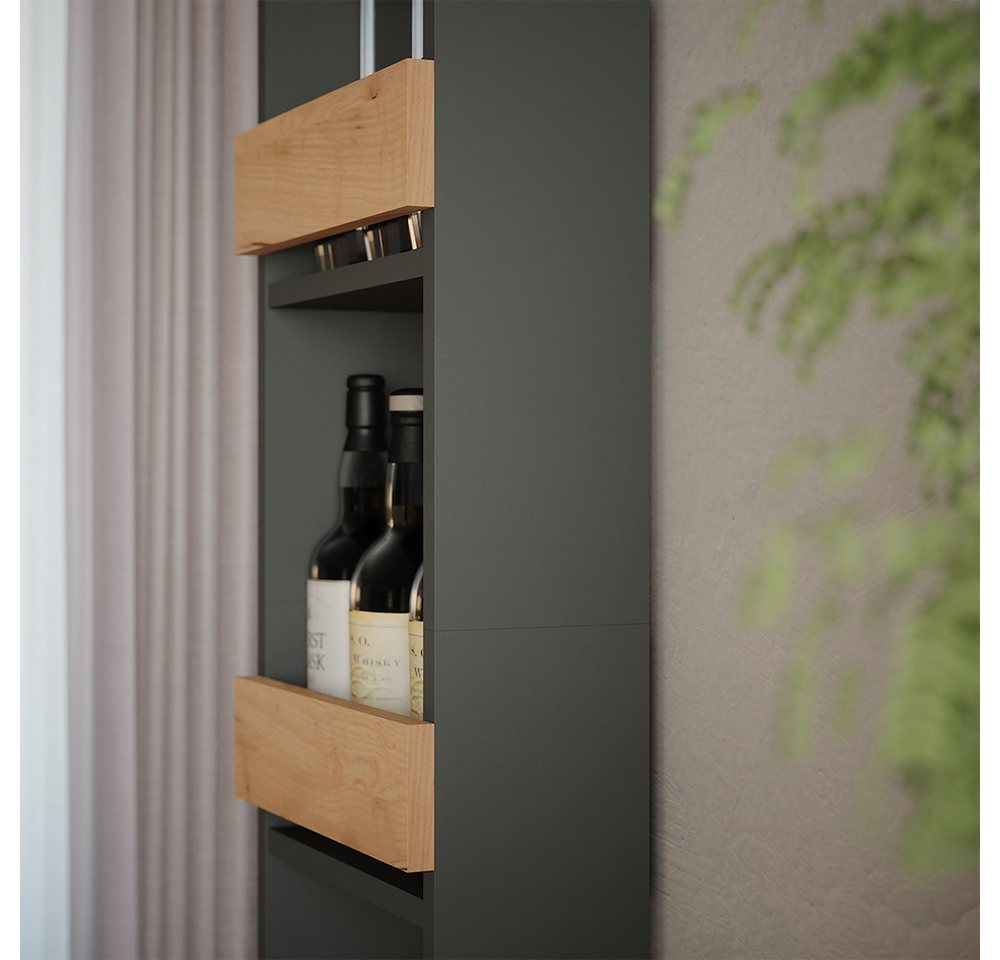 Vicco Weinregal Repose, Goldkraft Eiche/Anthrazit, 30 x 180 cm, 1-tlg. – Bild 5 von 5