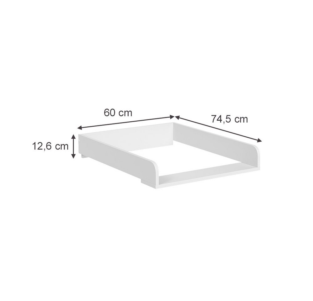 Vicco Wickelaufsatz Viktor, Weiß, 60 x 74.5 cm – Bild 2 von 5