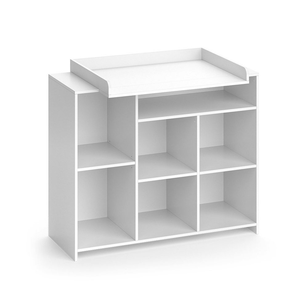 Vicco Wickelkommode Oskar, Weiß, 113 x 100 cm mit offenen Regalen – Bild 4 von 5