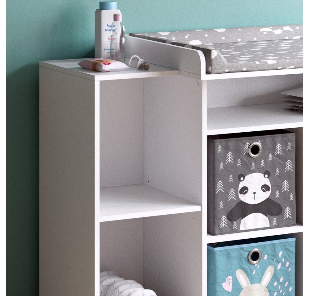 Vicco Wickelkommode Oskar, Weiß, 113 x 100 cm mit offenen Regalen – Bild 5 von 5