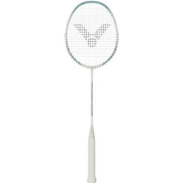 VICTOR Badmintonschläger Auraspeed 9 R (ausgewogen/flexibel) weiss/grün - besaitet, Gewichtsklasse: 4U/G5