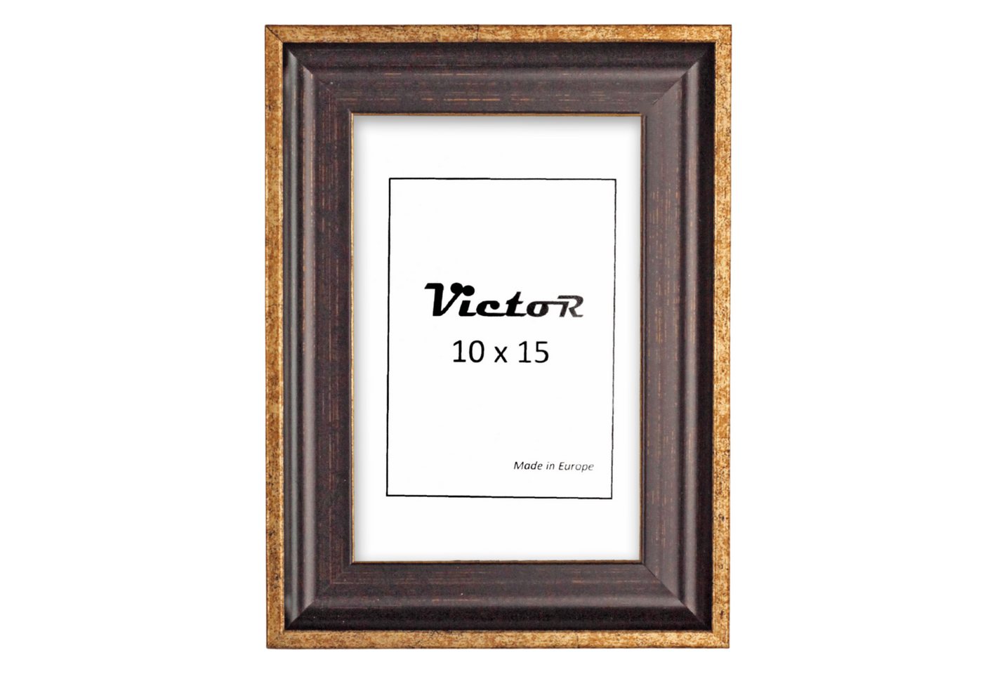 Victor (Zenith) Bilderrahmen Pablo, Bilderrahmen Schwarz Gold 10x15 cm, Bilderrahmen A6 Vintage – Bild 2 von 5