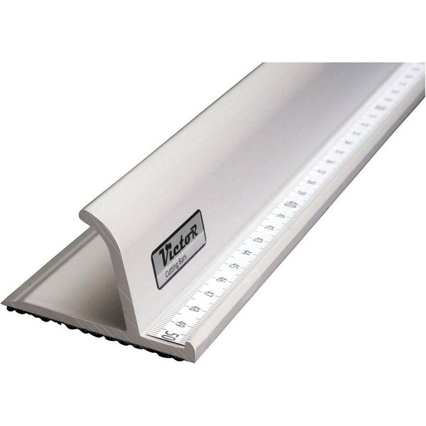 Victor (Zenith) Schneidelineal, Lineal aus Aluminium, extra-stabil, mit hoher Fingerschutzkante