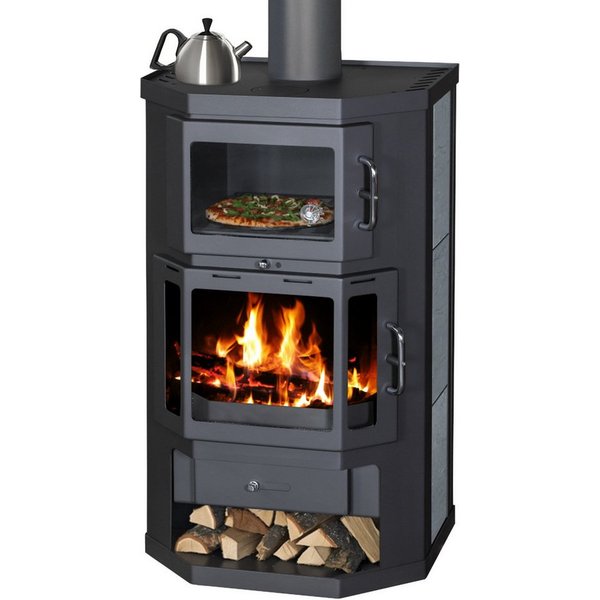 Victoria 05 Kaminofen EEK A mit Backfach+Herdplatte Victoria Taro F Speckstein, 9,51 kW