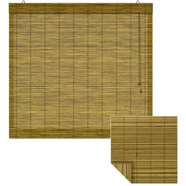 Victoria M. Raffrollo Bambus-Raffrollo, 40 x 130 cm, braun, mit Hakenaufhängung, ohne Bohren, freihängend, zum Schrauben, Bambus