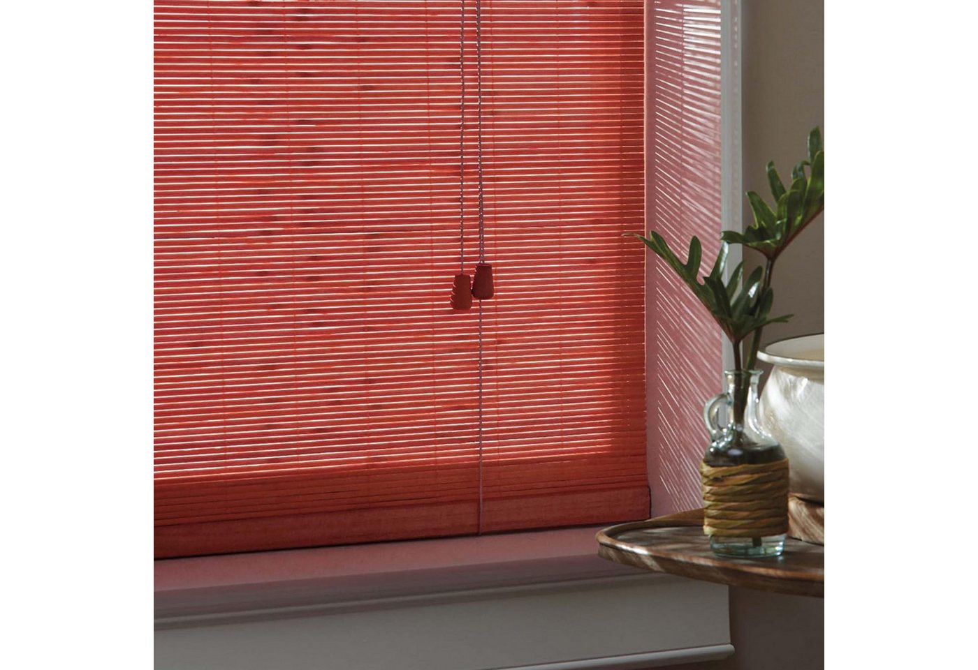 Rollo Bambusrollo, 40 x 130 cm, kirsche, Victoria M., verdunkelnd, ohne Bohren, freihängend, verschraubt, ohne Bohren, zum Schrauben – Bild 4 von 5