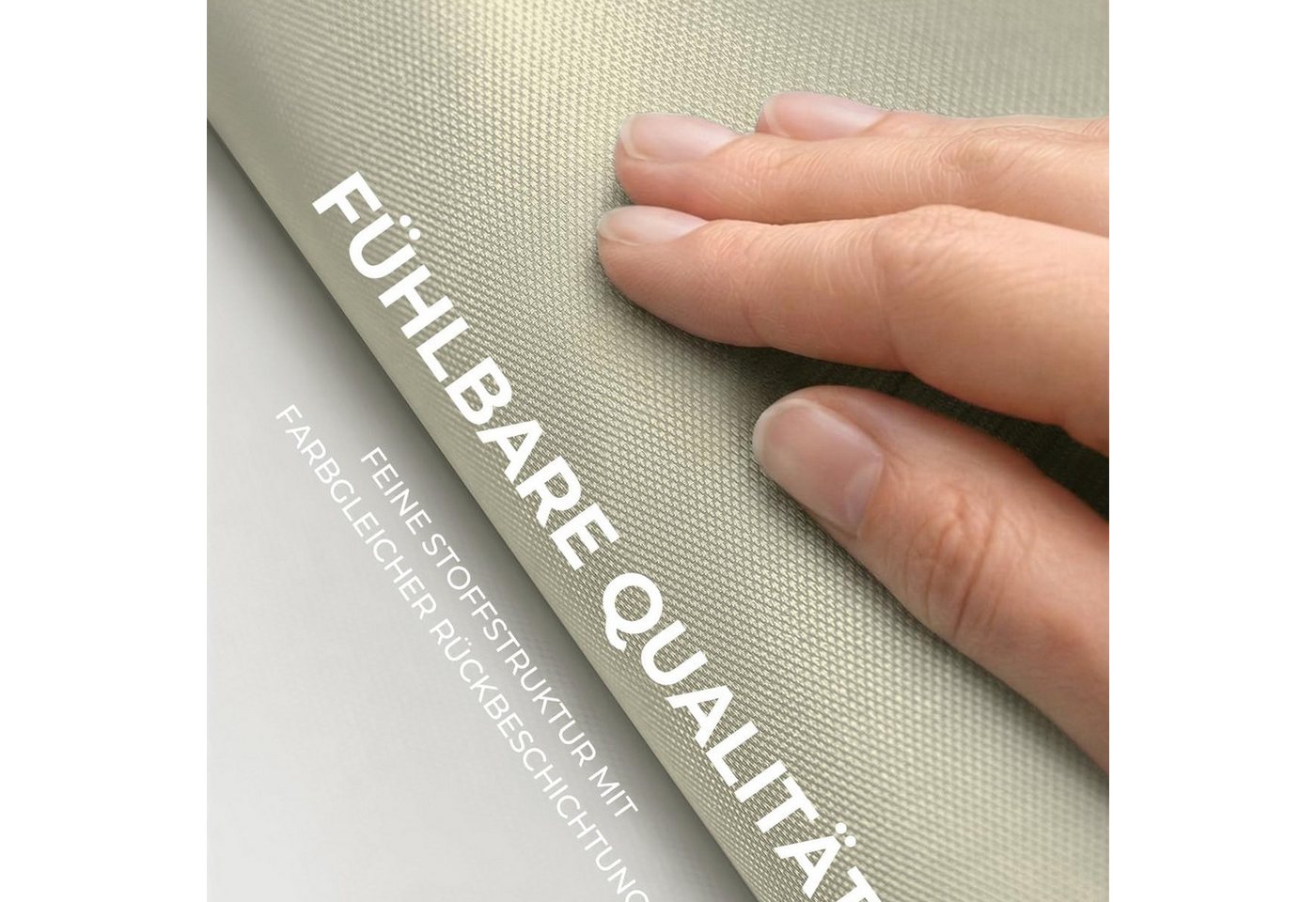 Verdunklungsrollo Klemmfix Tenebra Verdunkelungsrollo, 55 x 160 cm, cremeweiß, Victoria M., blickdicht, ohne Bohren, in Führungsschienen, Klemmfix, Verdunkelung – Bild 4 von 5