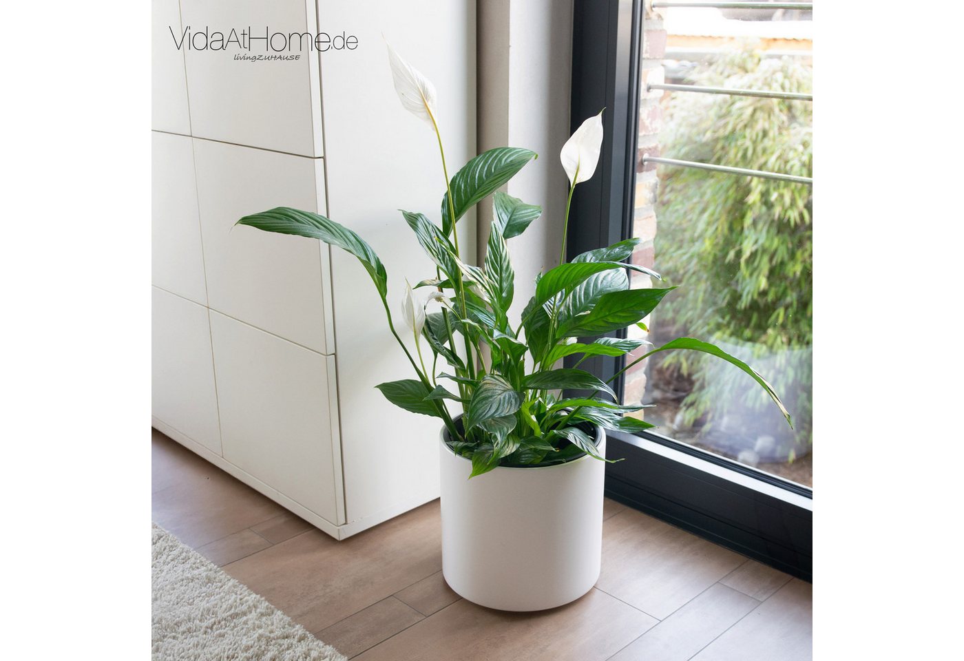 VidaAtHome.de Blumentopf Pflanzgefäß BATOS ø 30er mit Bewässerungseinsatz – Bild 2 von 3
