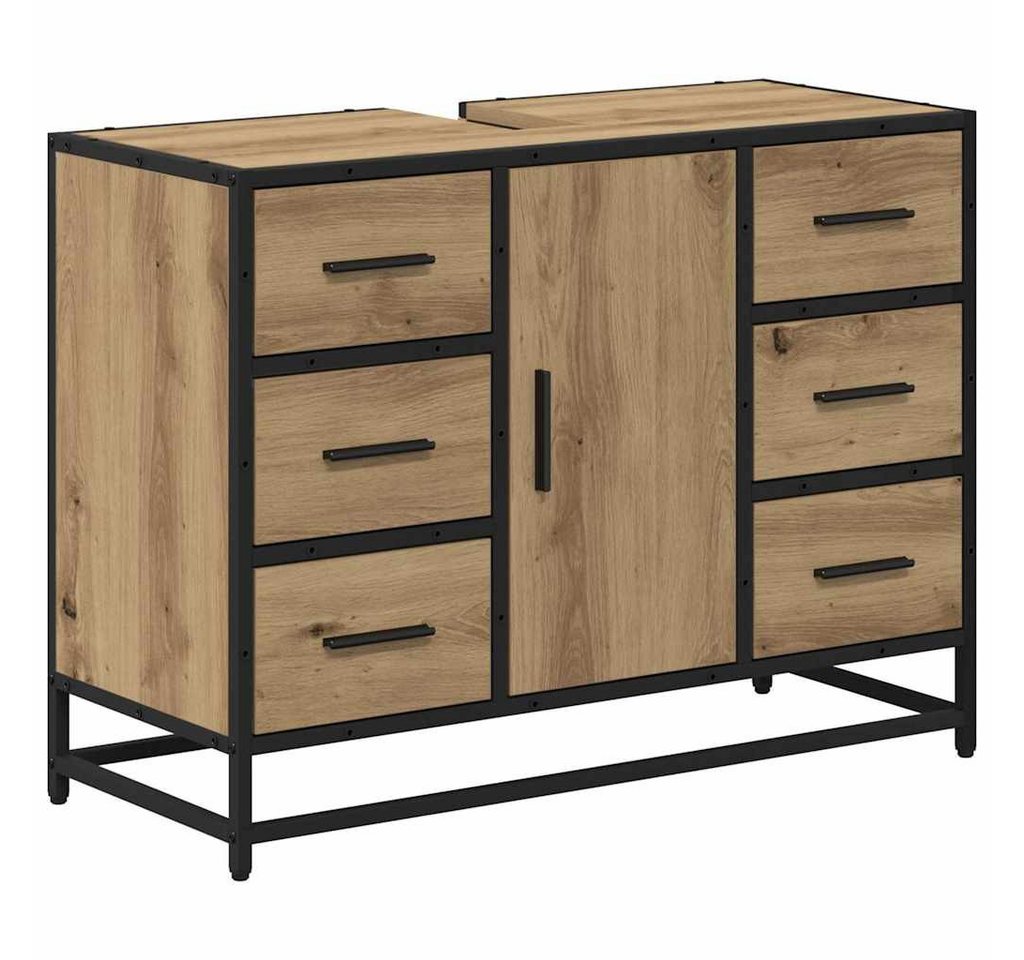vidaXL Badezimmer-Set Badezimmermöbel-Set 4 stk. Artisan-Eiche 80 x 33 x 60 cm, (4-St) – Bild 5 von 5